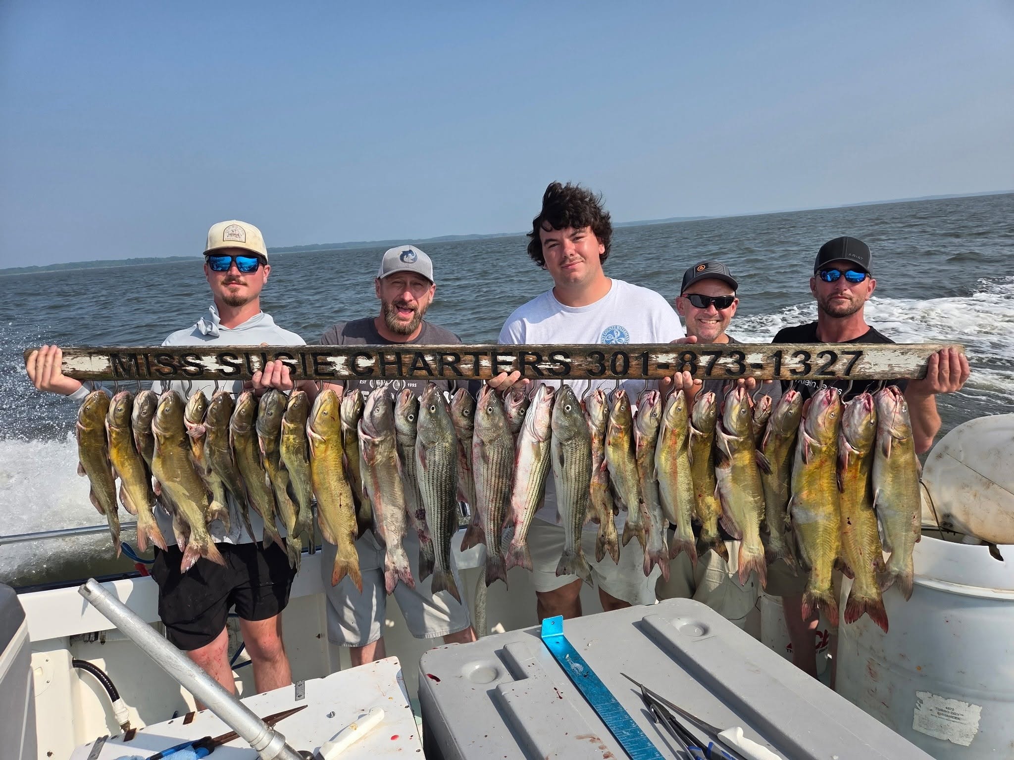 Chesapeake Bay Charter Fishing Report: The Last Week for Summer Rockfish 3 Live Bait fishing for Stripers aka RockFish first then Channel Cats & Blue Cats!