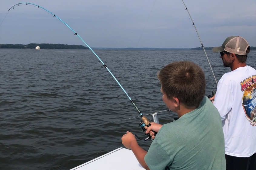 rockfish and blue catfish charter trips on four this week!