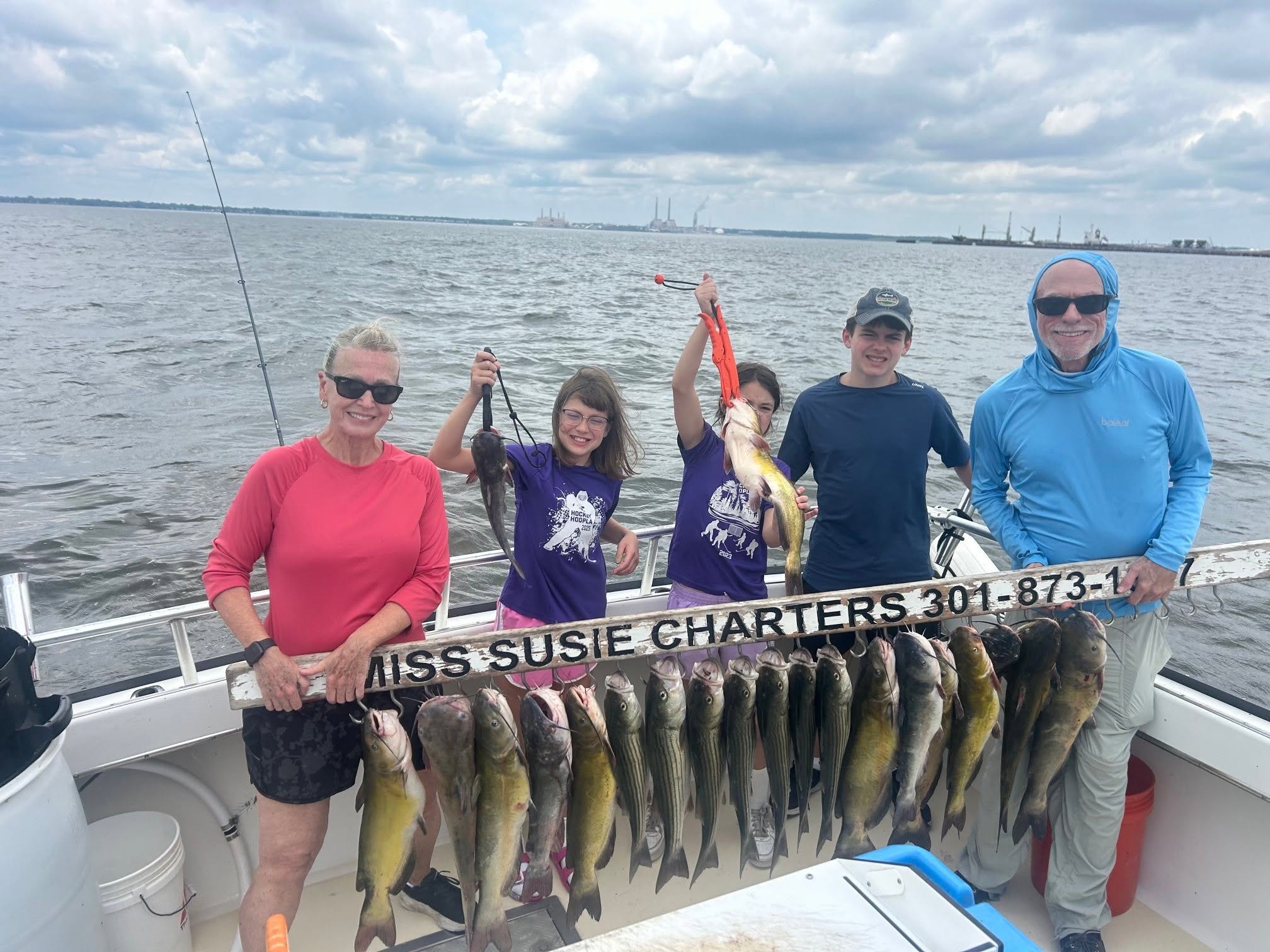 Amazing fishing! Rockfish and Blue Catfish