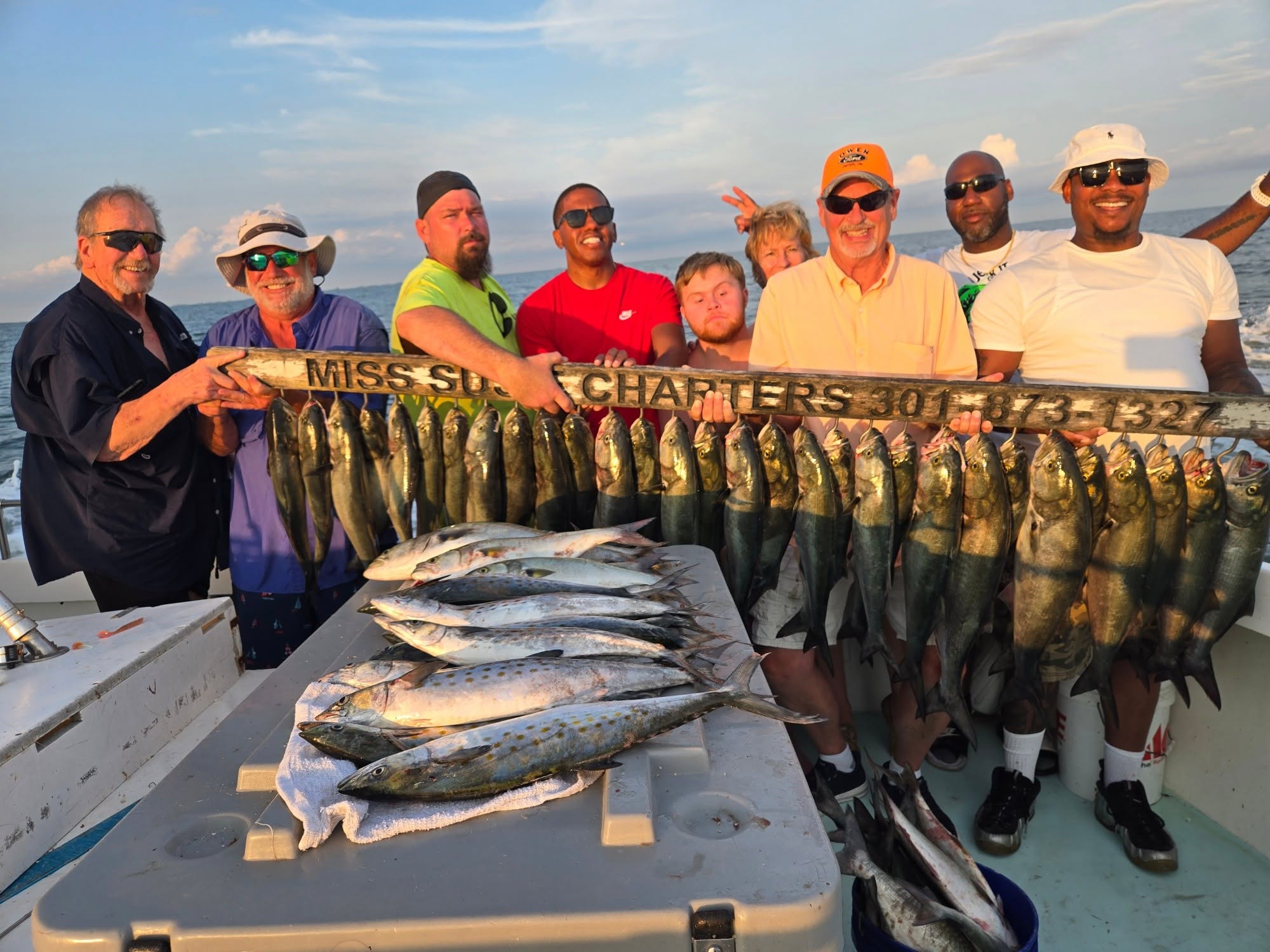 Chesapeake Bay Charter Fishing Report: Big Reds and Bluefish Light Up Solomons 3 Charter Fishing Trips on the Chesapeake Bay for Spanish Mackerel, Red Drum, Cobia