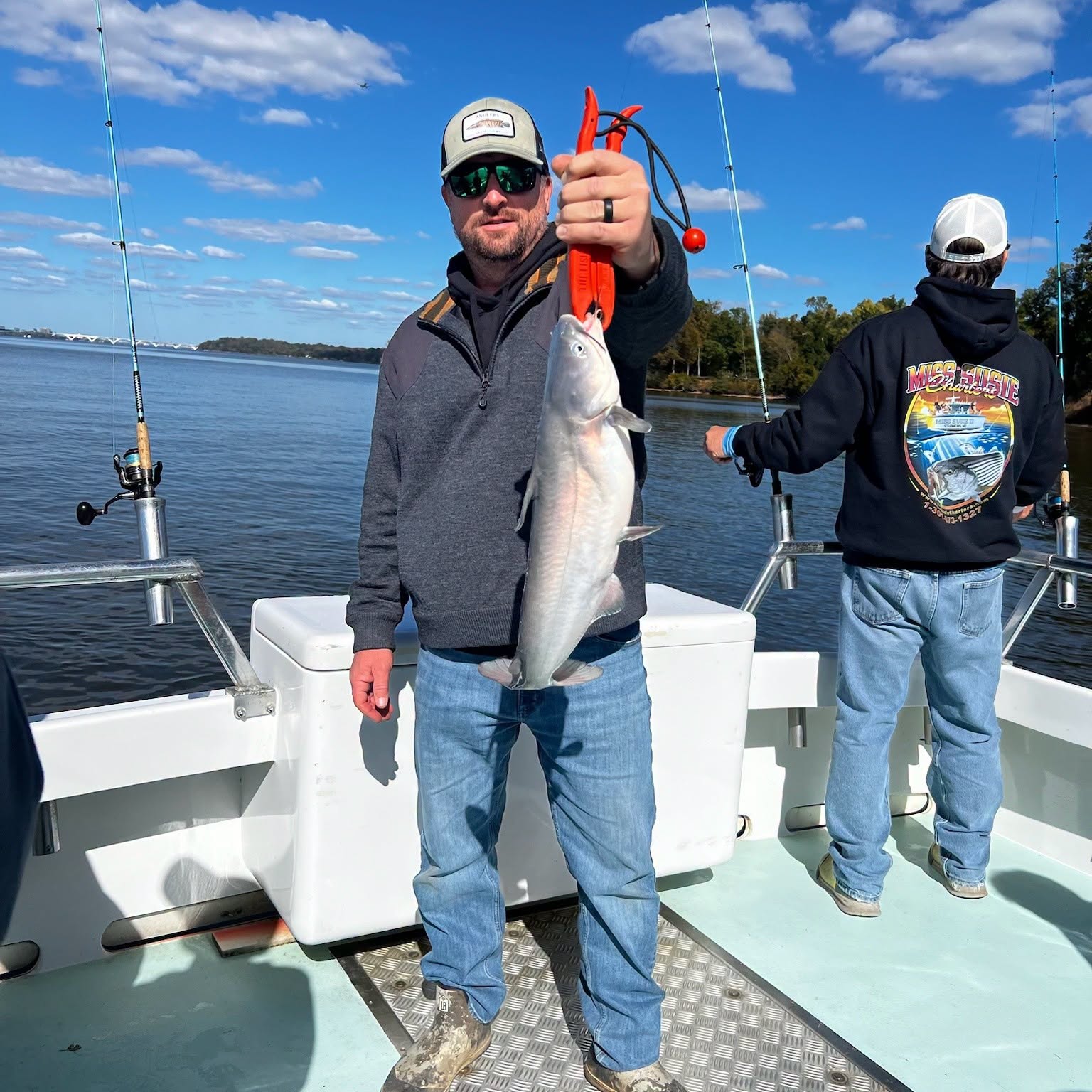 Chesapeake Bay Rockfish Charters Report: Over-Slots & 225 Perch 5 Blue Catfish Fishing Charters on Potomac