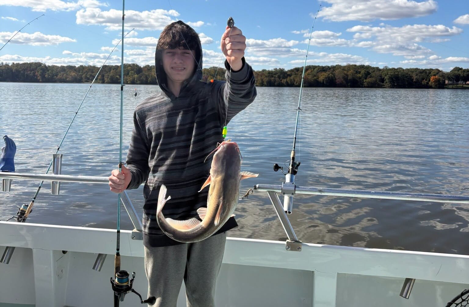 Chesapeake Bay Rockfish Charters Report: Over-Slots & 225 Perch 8 Blue Catfish Fishing Charters on Potomac
